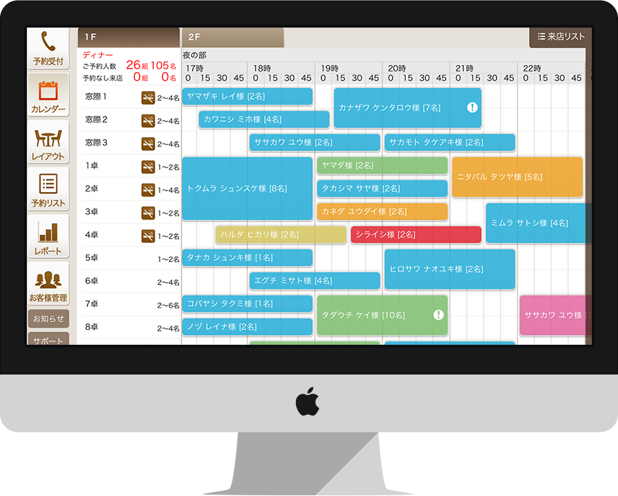 予約台帳Restyを利用し予約・顧客情報を楽々管理