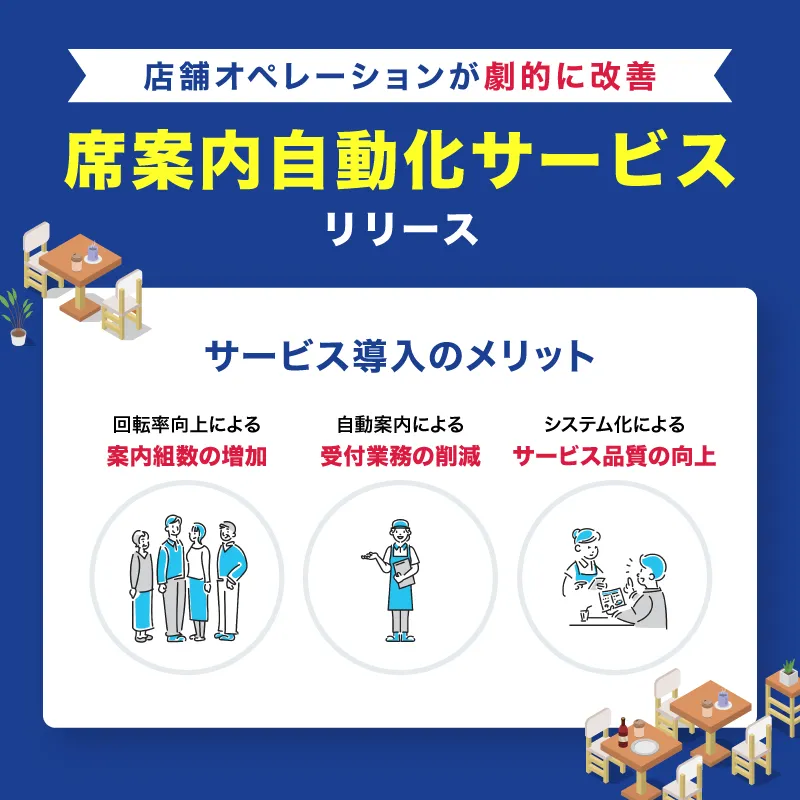 新サービスの席案内自動化サービス