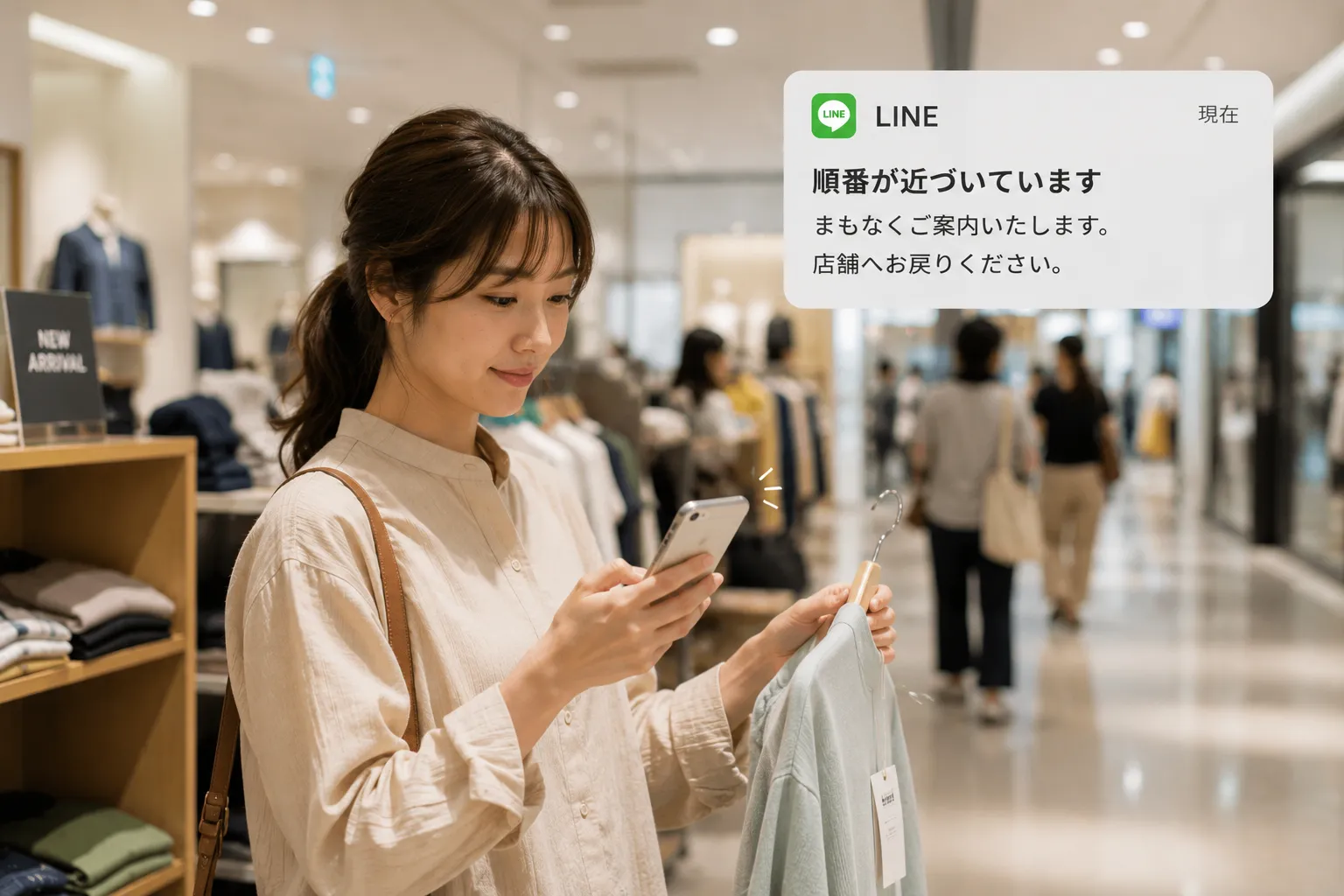 LINE呼び出しで店頭待ちを減らし、スムーズな受付・案内を実現